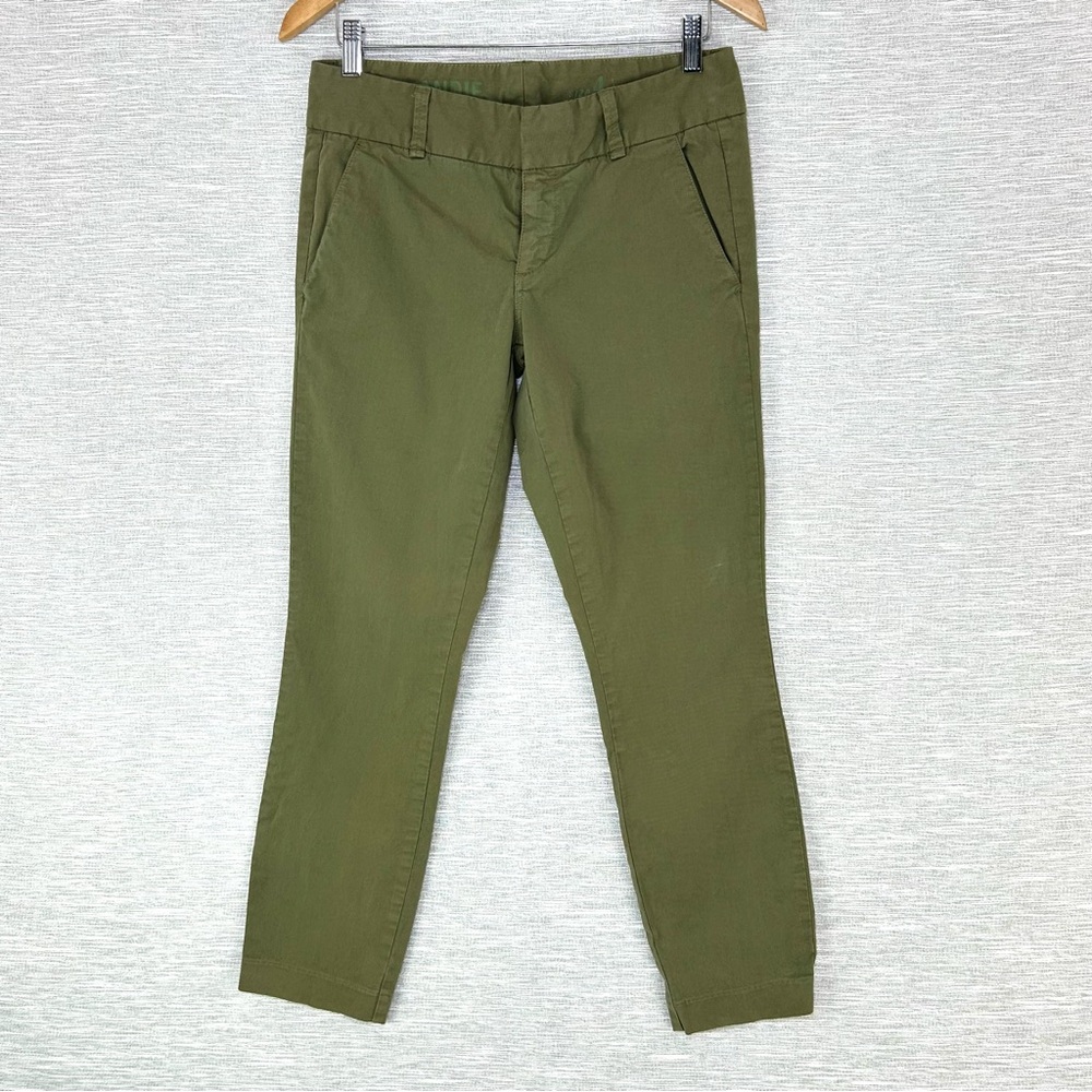 J Crew Angie Pant Women’s 4 Army Green Chino‎ Ankle